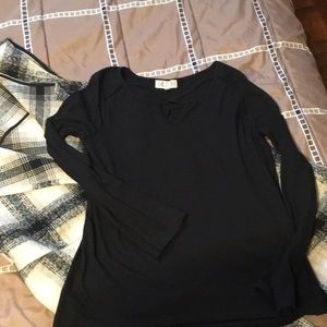 Black long sleeve top